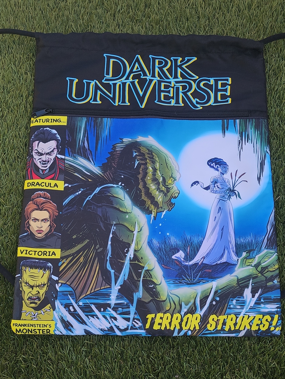 Universal Dark Universe Monster Comic Strip Drawstring Bag